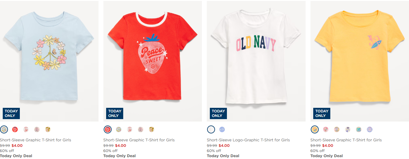Old Navy Tees on Sale
