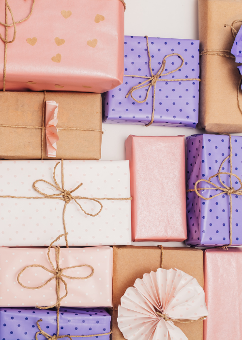 wrapped gifts for easter basket