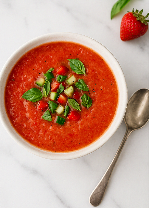 strawberry gazpacho soup a delicious chilled spring soup recipe
