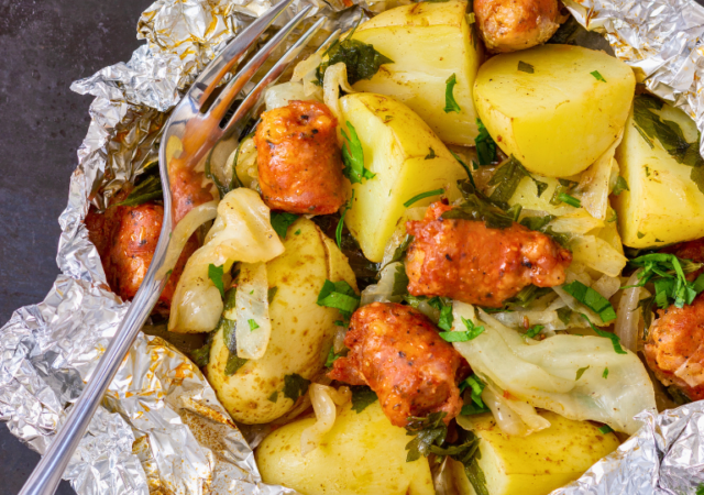 camping meal foil packet