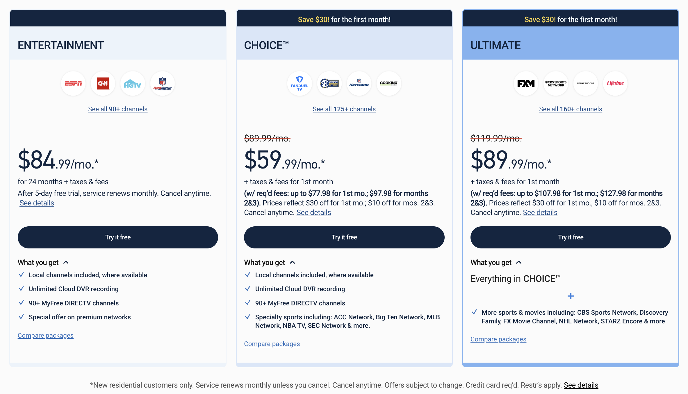 Direct TV Streaming Free Trial