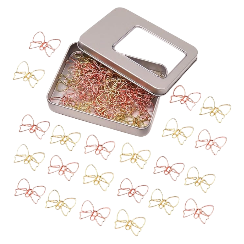 aesthetic school supplies on amazon gold bow paper clips