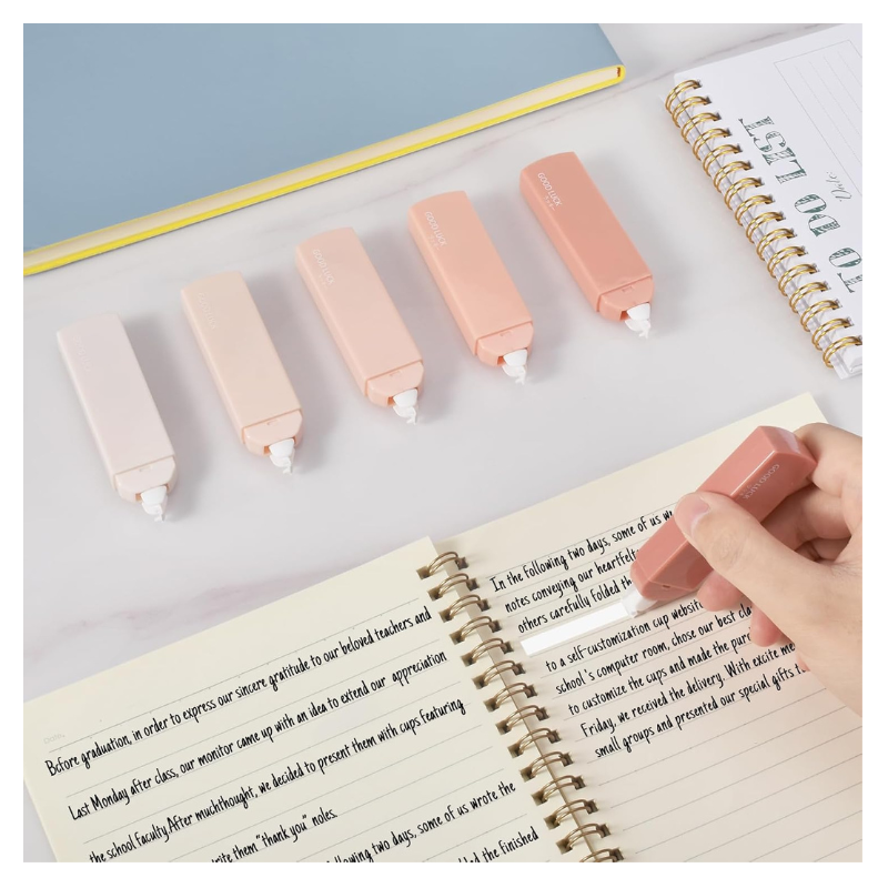 aesthetic mini correction tapes white 