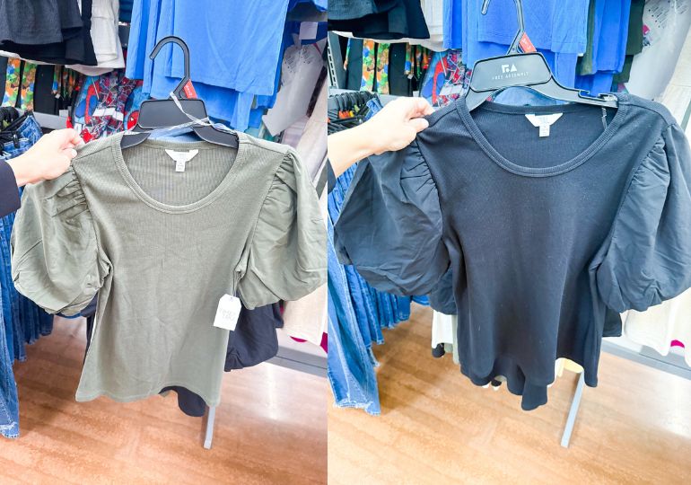 Time And Tru Women's Puff Sleeve Top