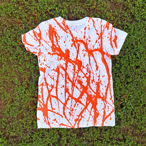 diy halloween squirt gun t-shirt activity for kids