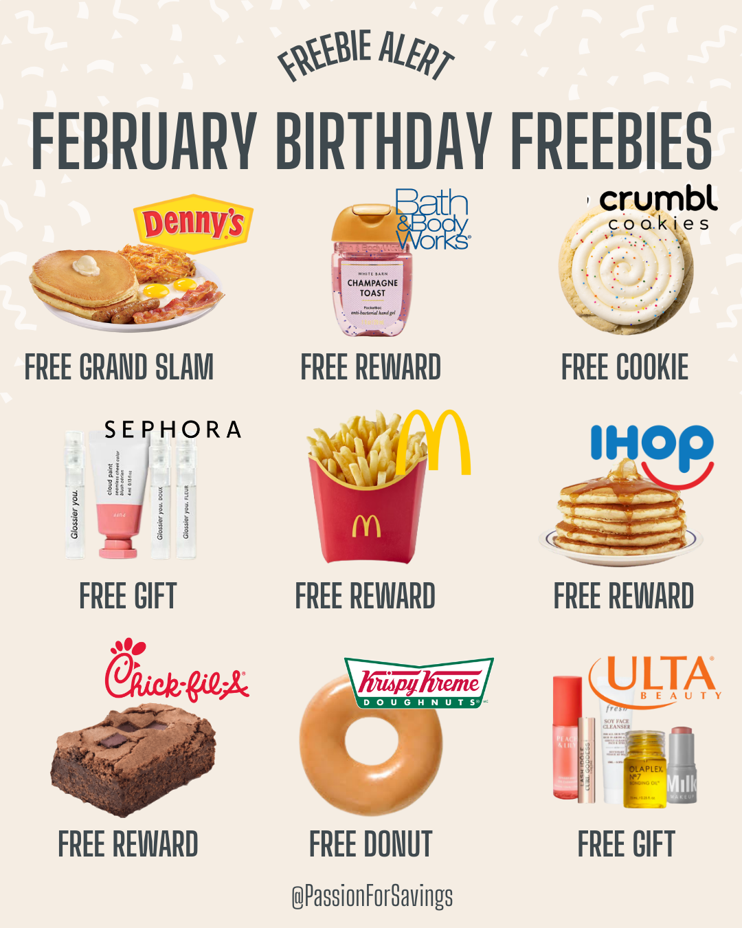 Birthday Freebies