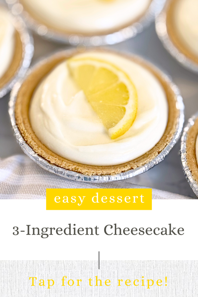 3 ingredient cheesecake pinterest image