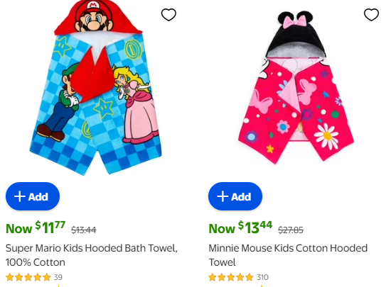 Character Hooded Towels Deals