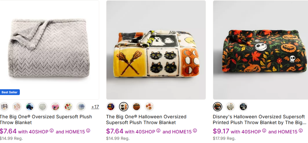 The Big One Throws Sale