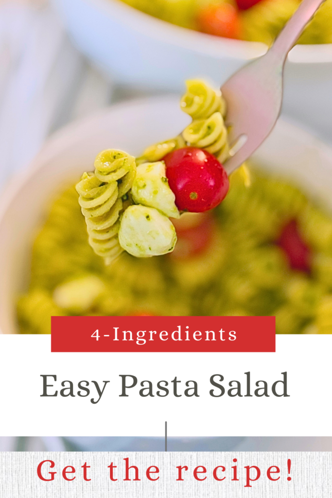 4 ingredient easy pasta salad pinterest pin