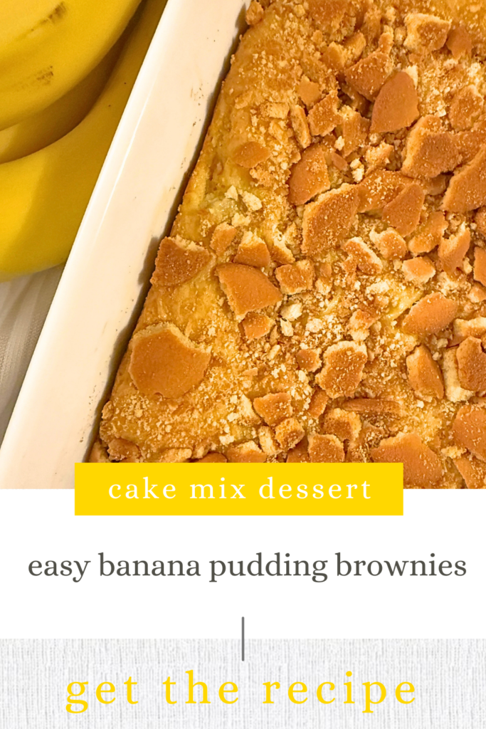 banana pudding brownies pinterest image