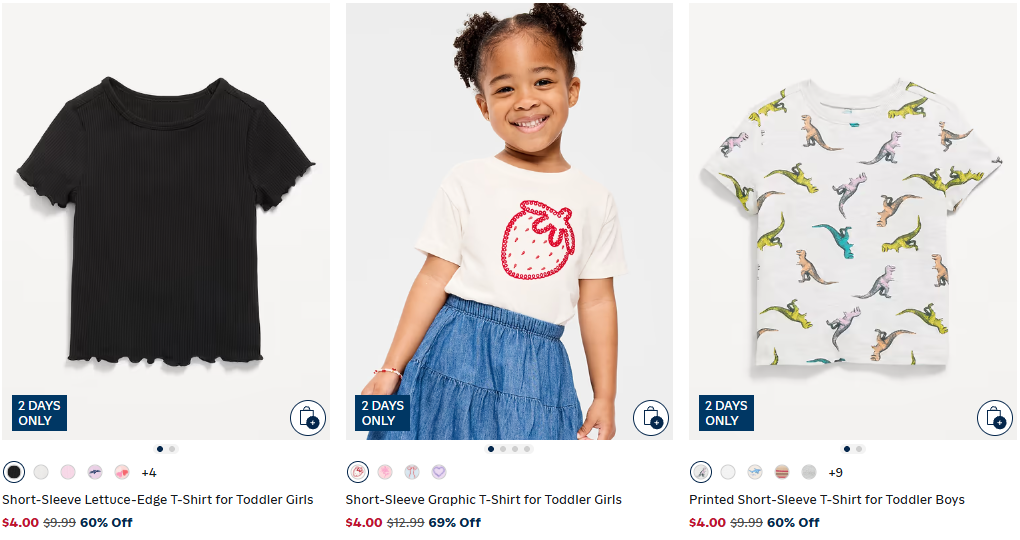 Old Navy Tees on Sale