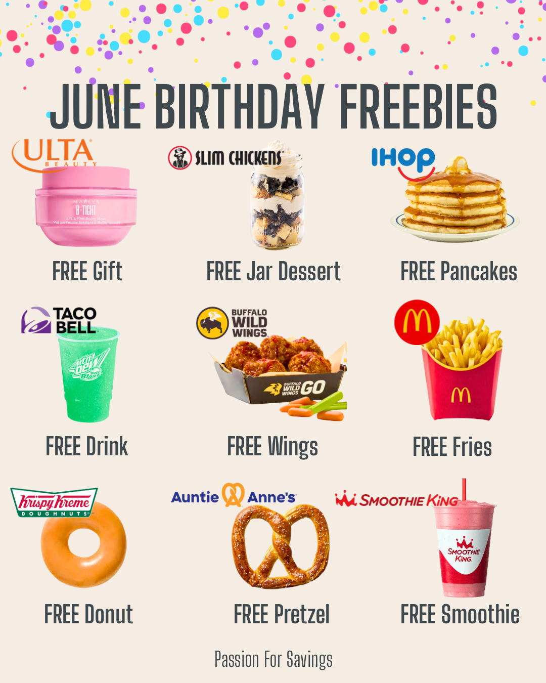 June Bday Freebies