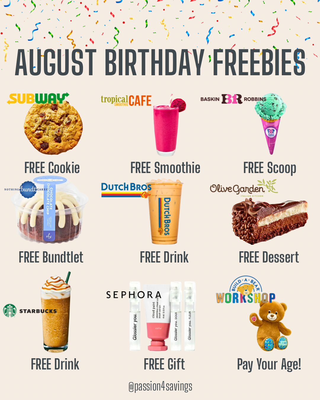 Birthday Freebies
