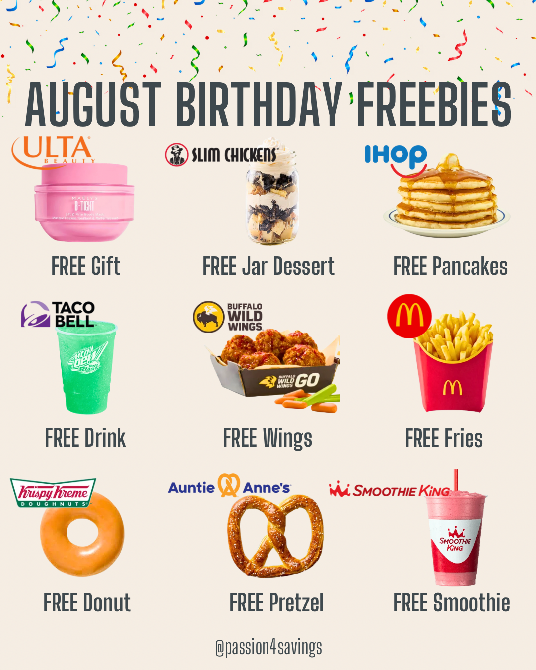 Birthday Freebies