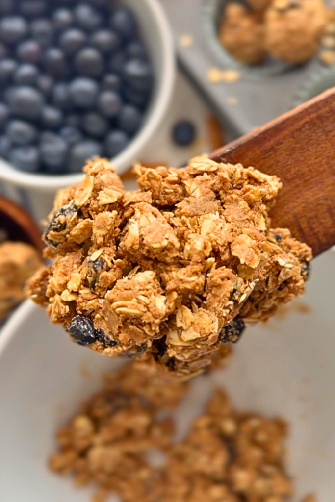 easy blueberry muffin protein bites