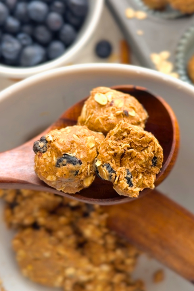 no-bake blueberry muffin bites