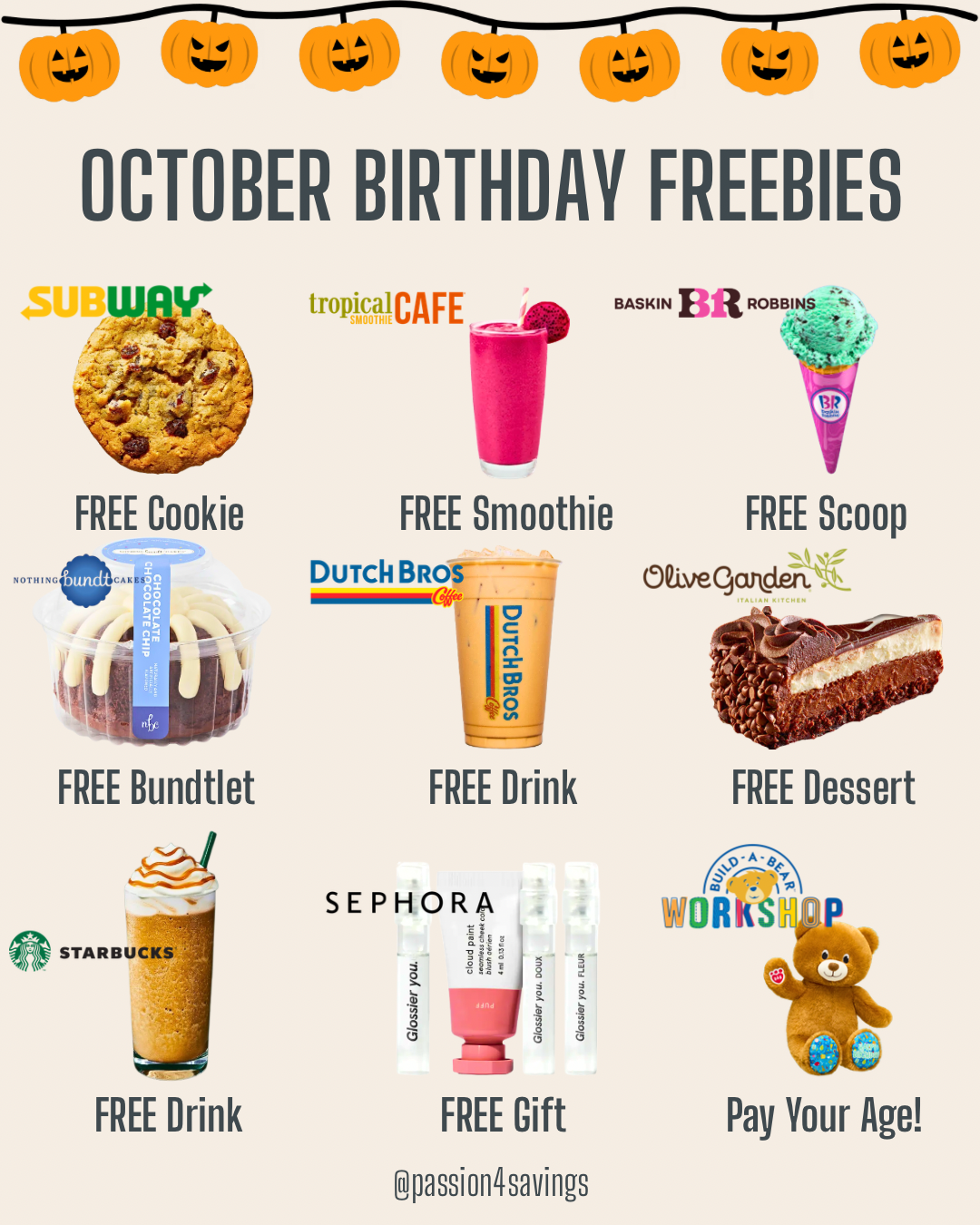Birthday Freebies