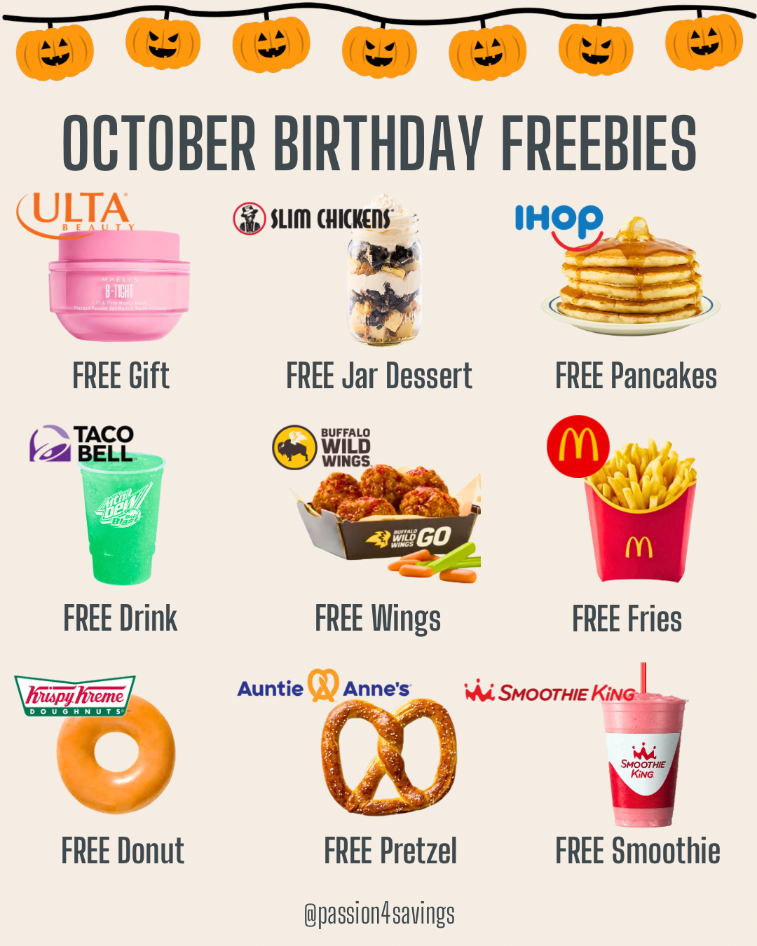 Birthday Freebies