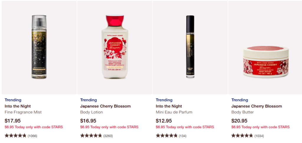 Bath and Body Works Body Care Sale
