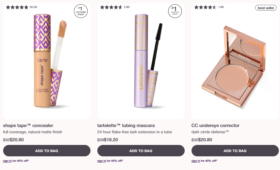 Tarte Cosmetics Sale