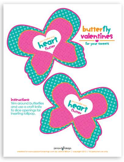 Free Valentines Day Printables | Butterfly Valentines - Passion for Savings