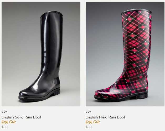 Download Dav Rain Boots Half Price on Gilt Today! - Passion for Savings